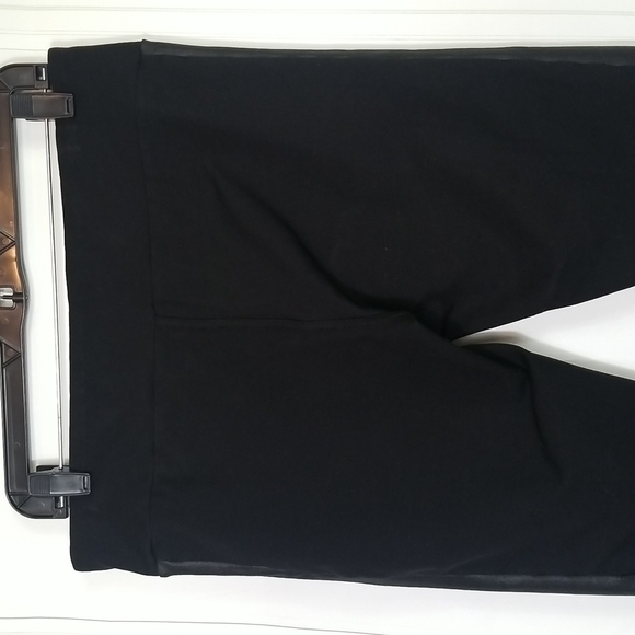 DELIA*S SZ Lg Pants Black Low Rise Black Pull On Ankle Pointe w/Faux Leather - Picture 4 of 7